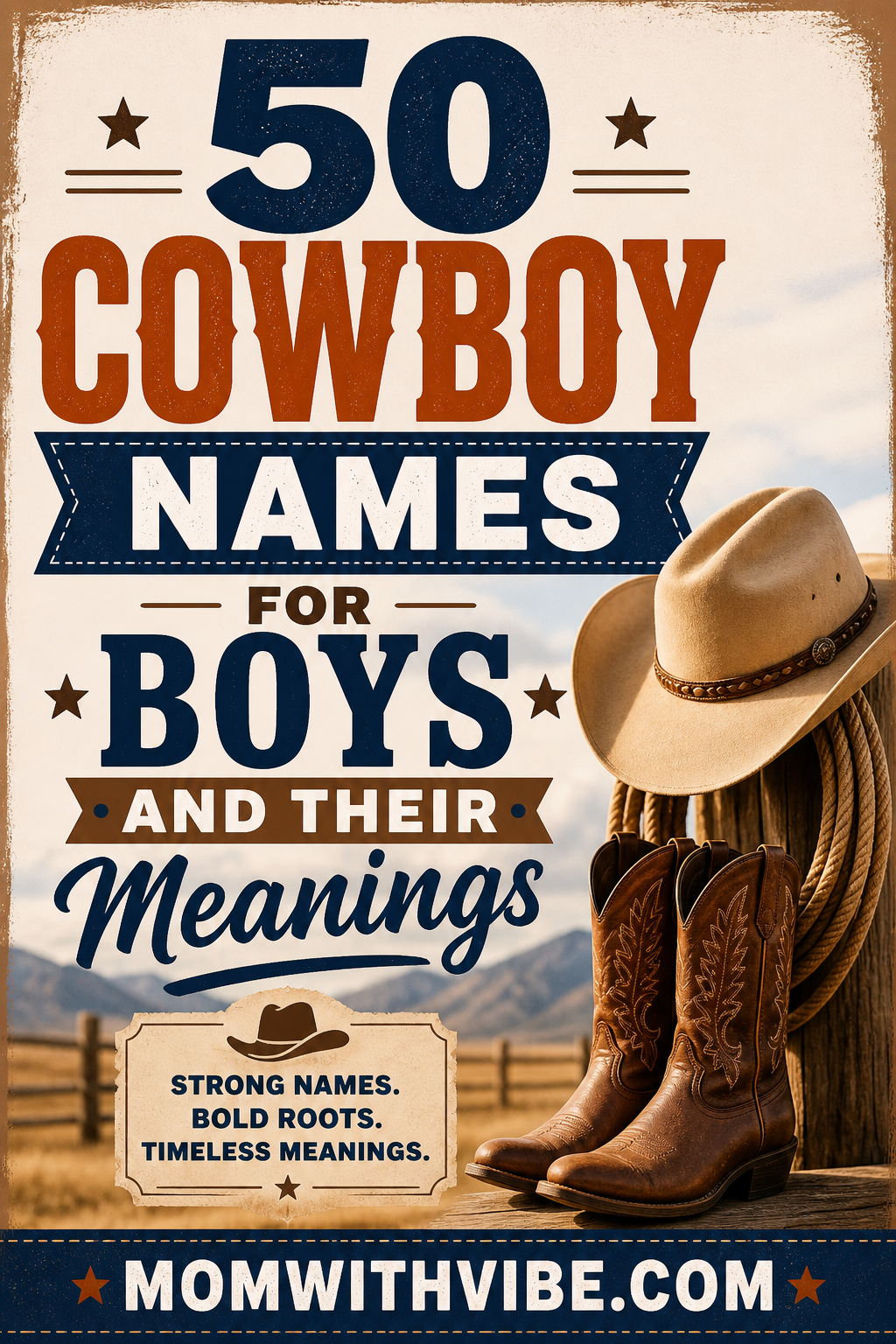 50 Cowboy Names for Boys and Their Meanings - Mom With Vibe