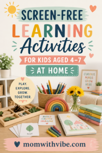 Screen-Free Learning Activities for Kids Aged 4–7 at Home