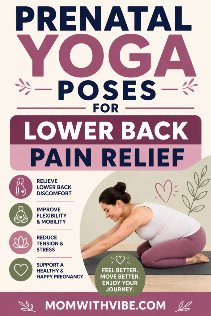 Prenatal Yoga Poses for Lower Back Pain Relief - Mom With Vibe