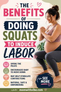 pregnant woman squatting