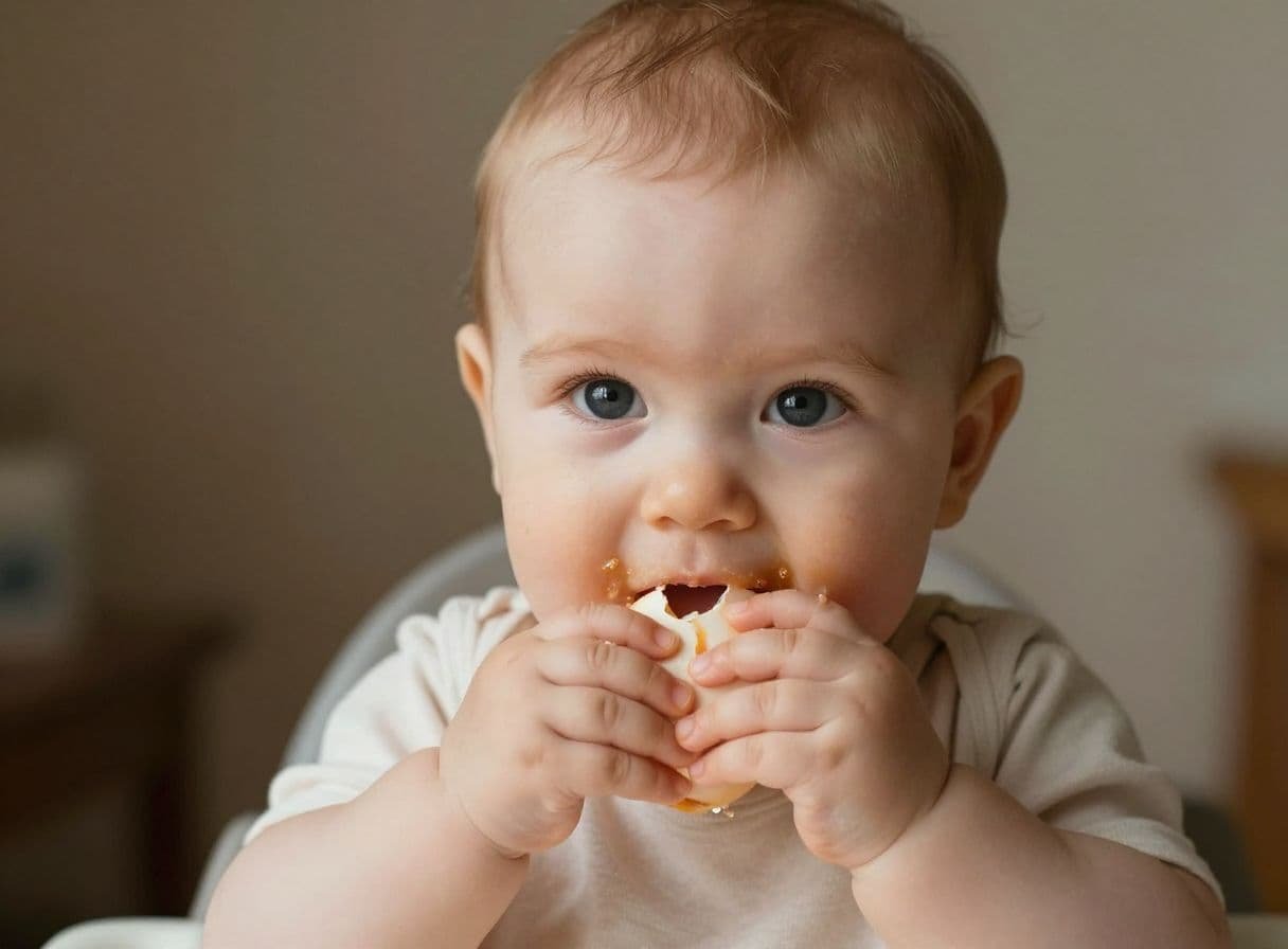 Are half-boiled eggs safe for babies