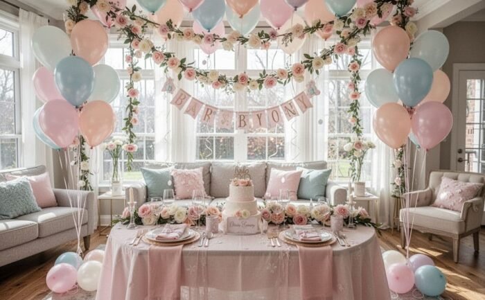 Baby shower backdrop ideas inspiration