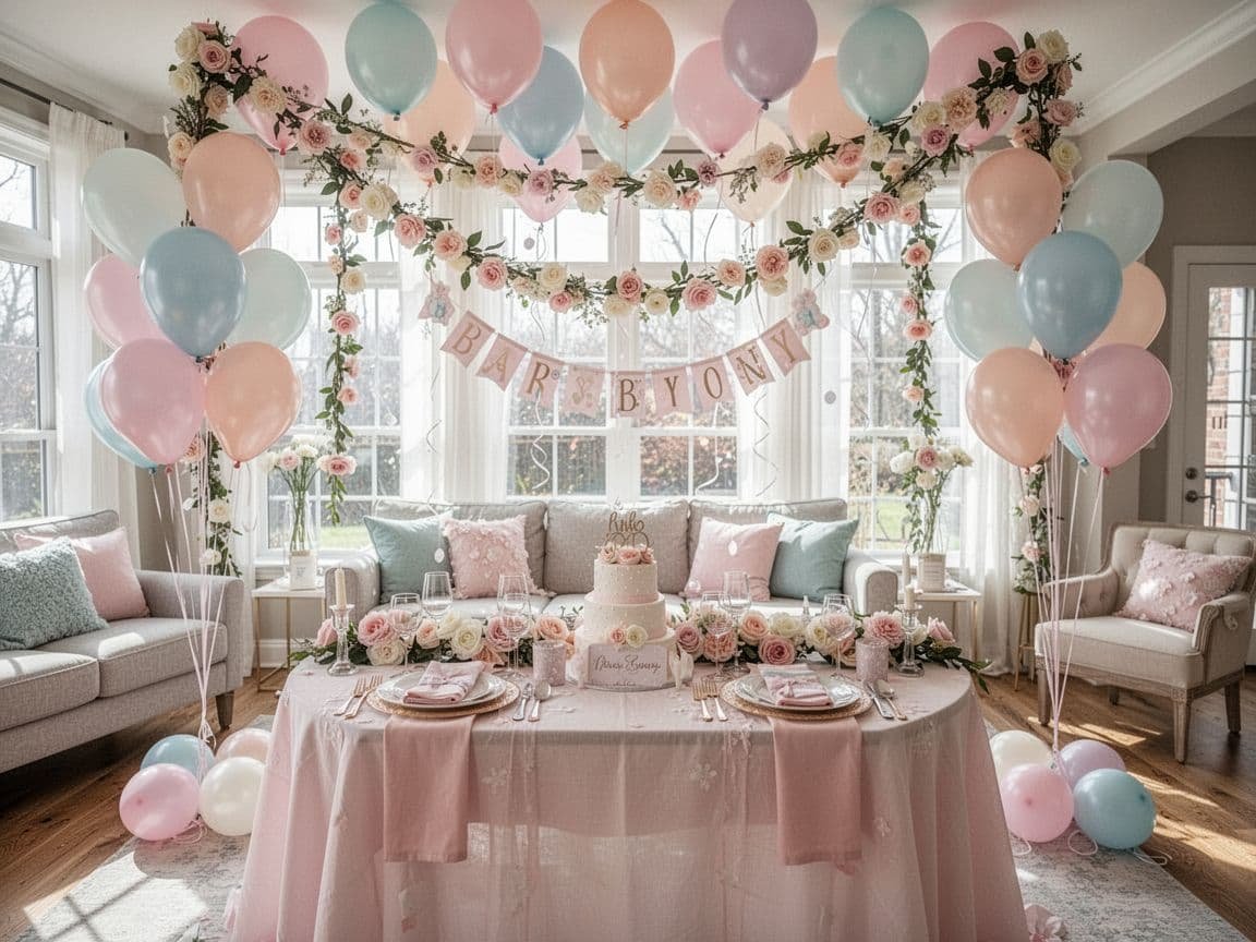 Baby shower backdrop ideas inspiration