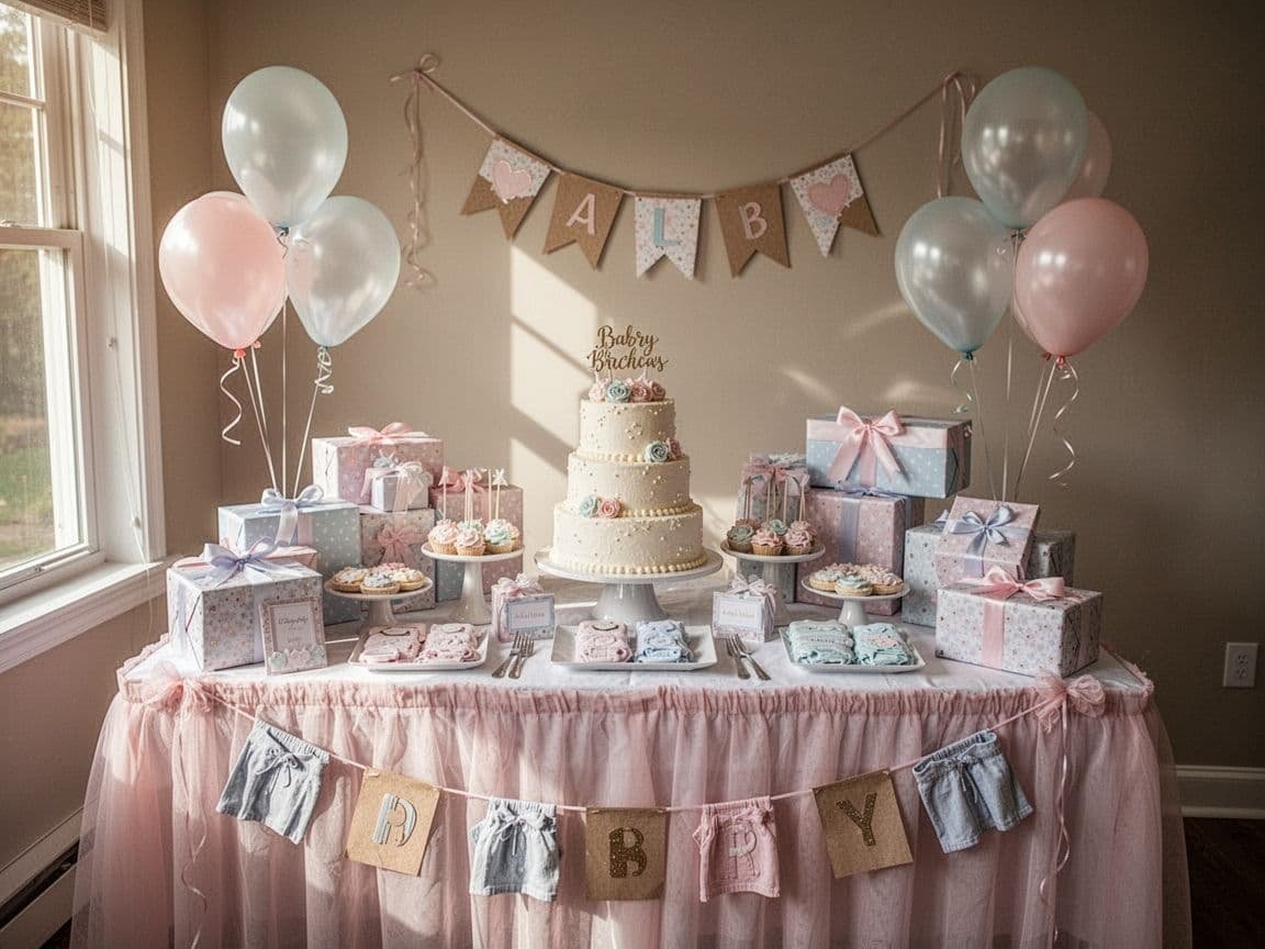 Baby shower table decor ideas