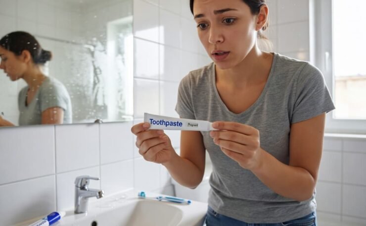 DIY toothpaste pregnancy test hack