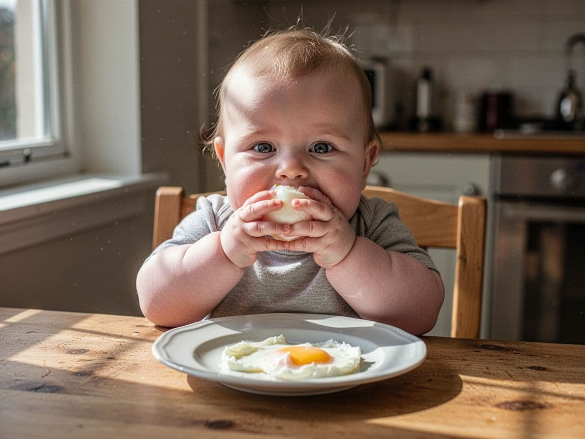 Many parents wonder when eggs are appropriate for a baby's diet. Doctors often suggest waiting until six months of age. Watch closely for allergic responses like wheezing or skin irritation.