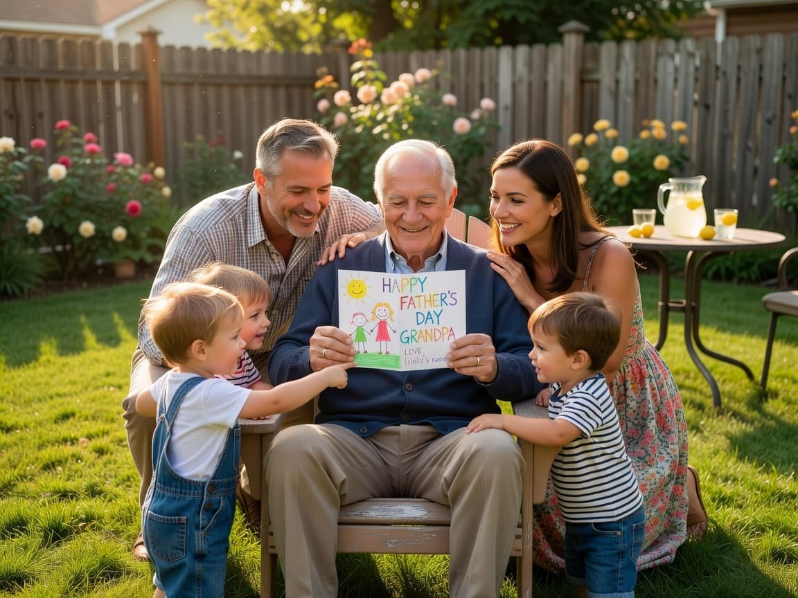 Happy grandfather fathers day