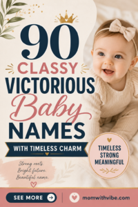 Victorious baby with timeless charm