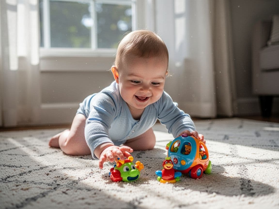 Victorious baby with timeless charm