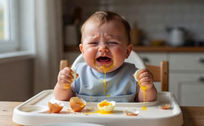 Feeding eggs to babies starts with readiness, not a strict clock. When your baby can handle solids, offer fully cooked egg in soft, easy-to-chew forms. Start small, then repeat only if your baby does well.