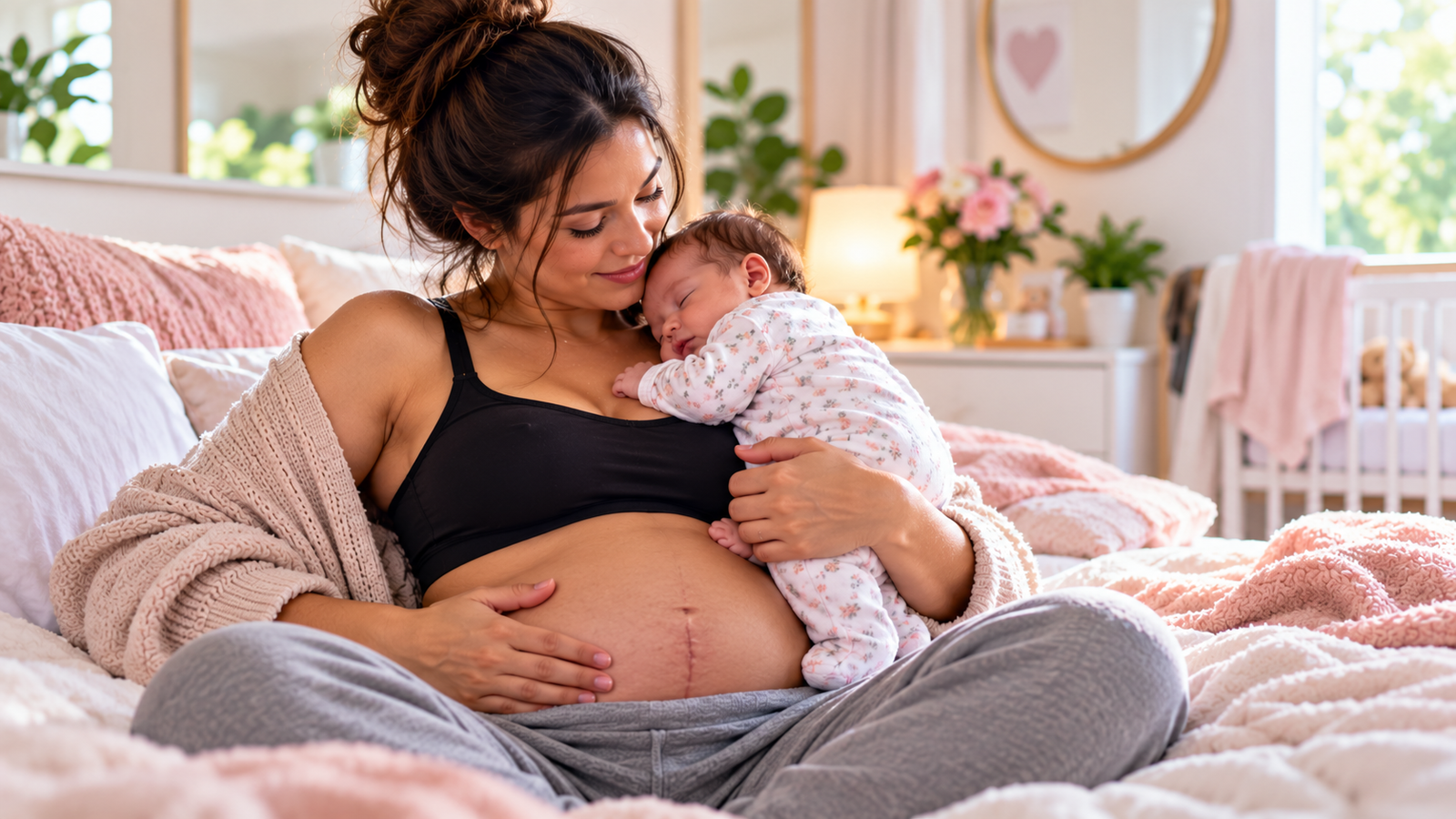Tender Postpartum Motherhood Moment