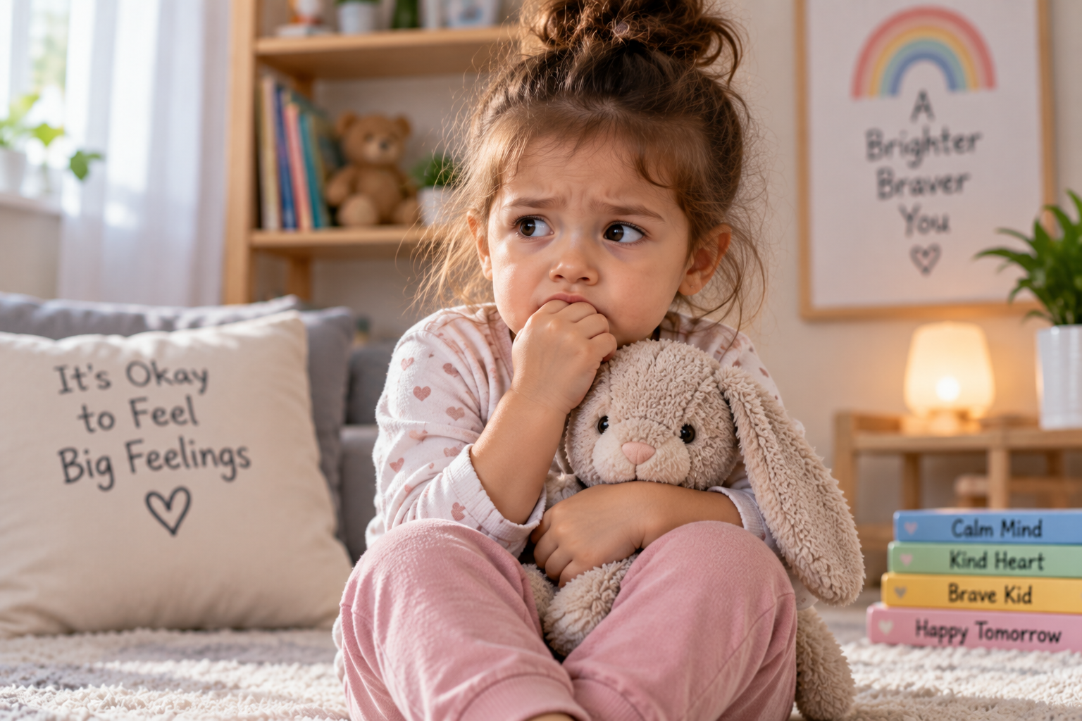 Worried Toddler Finding Comfort